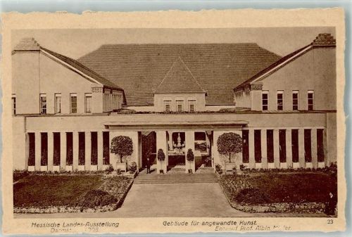 W6100 Darmstadt Gebäude für angewandte Kunst Prof. Albin Müsler Hessische Landes Ausstellung 1908 Kunstgeschichte Darmstadt