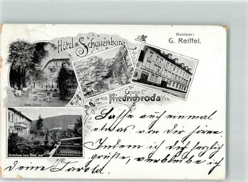 Friedrichroda 1908 Hotel Schauenburg Gartenhaus Garten
