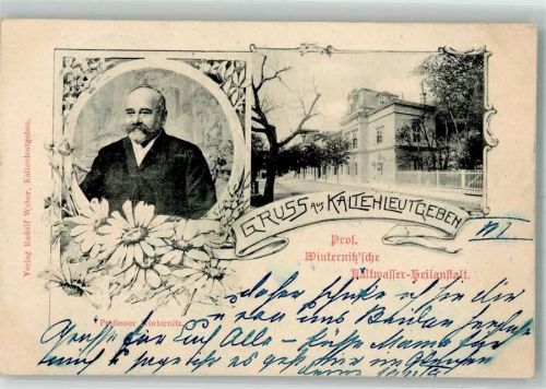 Kaltenleutgeben 1898 Kurhaus Portrait Prof. Winternitz