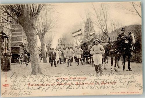 Eckernförde 1899 Jubelfeier 5.4.1899 Festwagen der Fischer-Innung