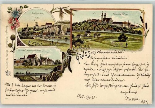 Obermarchtal 1898 Rechtenstein Kloster Untermarchtal Schafherde Verlag Ottmar Zieher-München