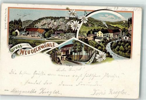 Klipphausen 1901 Neudeckmühle Eingang Margeriten