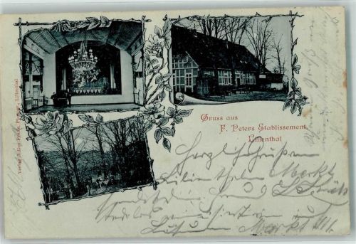 Lilienthal 1900 Etablissement Peters Saal Garten