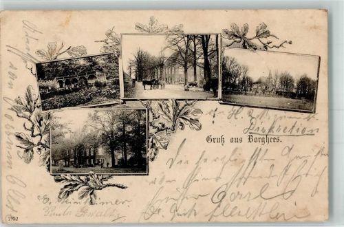 Borghees 1905 Gasthaus Pferde und Rinder