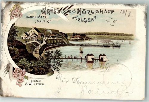 Hörup 1899 Höruphaff Hotel Baltic Seesteg Bootssteg