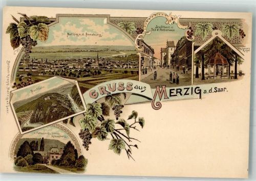 Merzig Blick v. Annaberg Stadthaus Hlg. Kreuz Kapelle