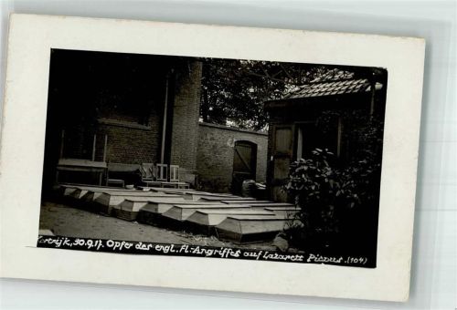 Courtrai 1917 Krankenhaus Lazarett englischer Fliegerangriff 1917 WK I