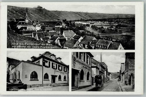 Escherndorf Posthilfstelle Escherndorf Dorfstraße Gasthaus zum Engel