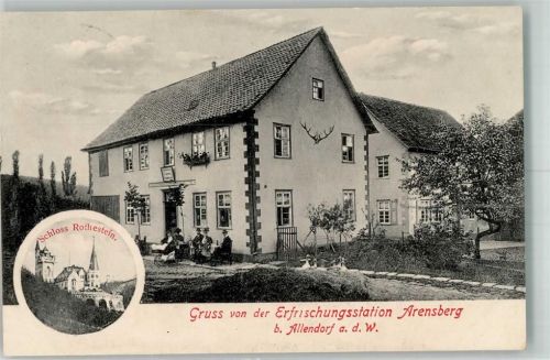 Arensberg 1924 Erfrischungsstation Arensberg Schloss Rothestein