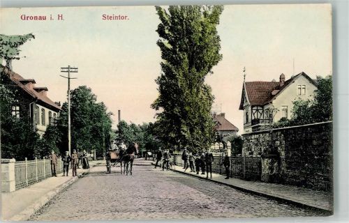 Gronau 1906 Steintor Kutsche Bahnpost Hannover-