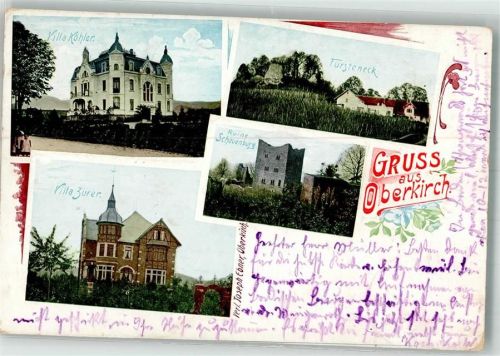 Oberkirch 1904 Villa Köhler Ruine Schauenburg Villa Zürer Fürsteneck