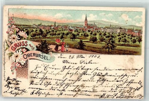 61440 W6370 Oberursel Taunus 1903 Gebrauchsspuren Oberursel Lithographie