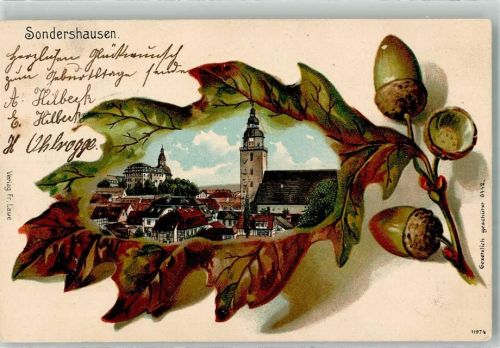 Sondershausen Passepartout Eichenblatt Trinitatiskirche Schloß Sondershausen