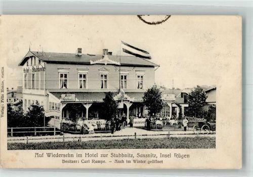Sassnitz 1909 Hotel Stubbnitz