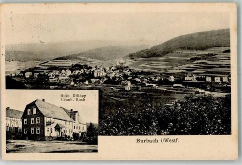Burbach 1913 Hotel Dilthey Postkutsche