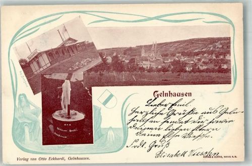 Gelnhausen 1902 Sprudel-Bad Sprudel-Bottich Wappen