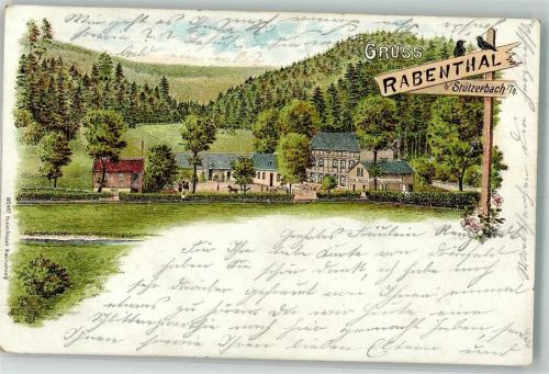 Stützerbach 1897 Gasthaus zum Rabenthal
