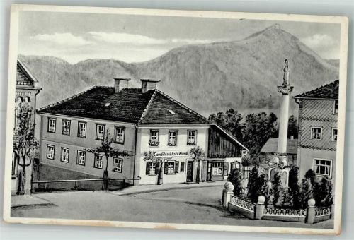 93462 W8496 Lam , Oberpf - Cafe Wendl Marienstatue