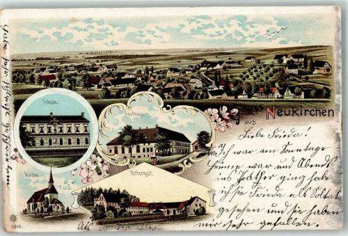 Deutschenbora 1904 Neukirchen Rittergut Schule Gasthaus