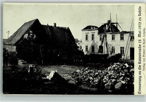 Sehlis 1912 Unwetter-Katastrophe in Sehlis 12. Mai 1912 Zerstörte Wohnhäuser