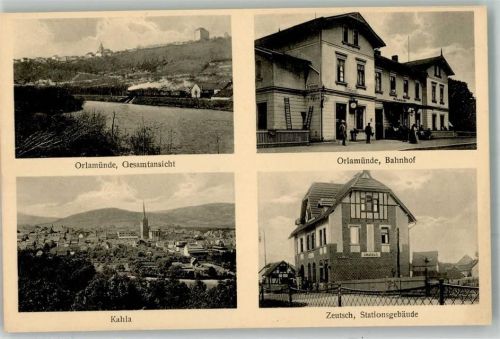 Orlamünde Bahnhof Stationsgebäude Zeutsch Kahla