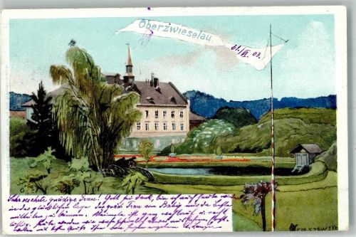 Oberzwieselau 1903 Adelskorrespondenz Schloss Oberzwieselau sign. Wraszewsye