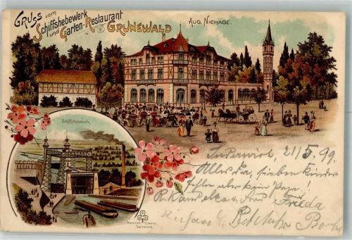 Suderwich 1899 Schiffshebewerk Gasthaus Grunewald