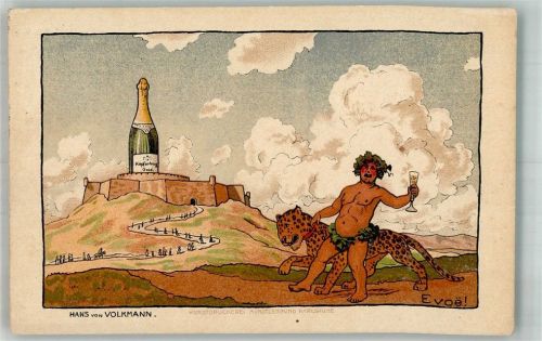1928 Hans von Volkmann Werbung Kupferberg Gold Sekt