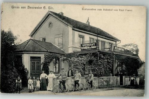 Bennwihr Gasthaus zum Bahnhof Uniform Fahrrad