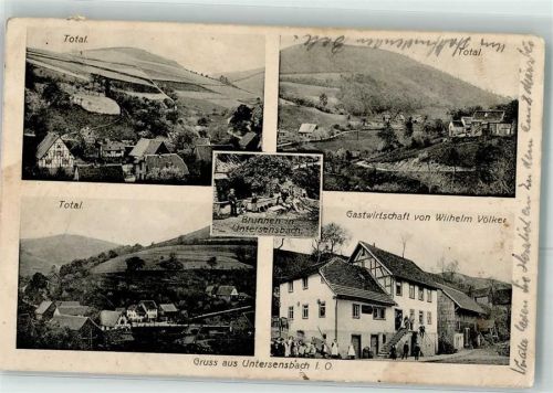 64759 W6121 Unter-Sensbach 1919 - Brunnen Gasthaus Wilhelm Völker