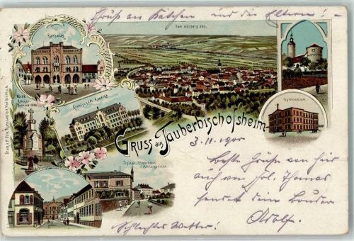 Tauberbischofsheim 1900 Gymnasium Rathaus Spital Pfarrhaus Amtsgericht