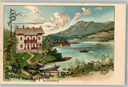 Schlehdorf Karpfsee Gasthaus Maibaum signiert