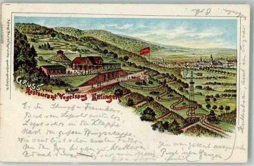 Ettlingen 1897 Gasthaus Vogelsang