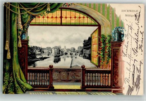 Eschwege 1902 Mühlgraben Fensterblick