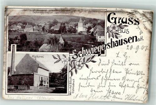 Schwiegershausen 1903 Molkerei