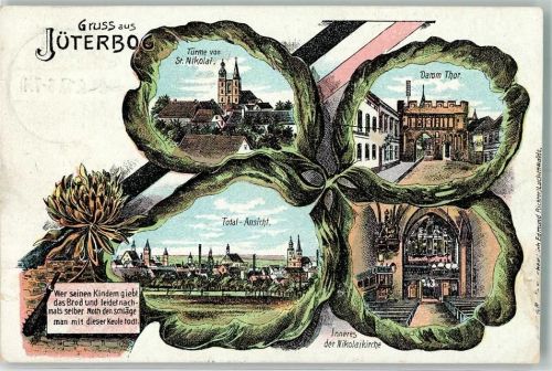 Jüterbog Blütenblatt St. Nicolai-Kirche Innenansicht Damm-Tor Reim