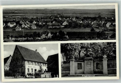 Vöhringen Gasthaus zum Ochsen Kriegerdenkmal