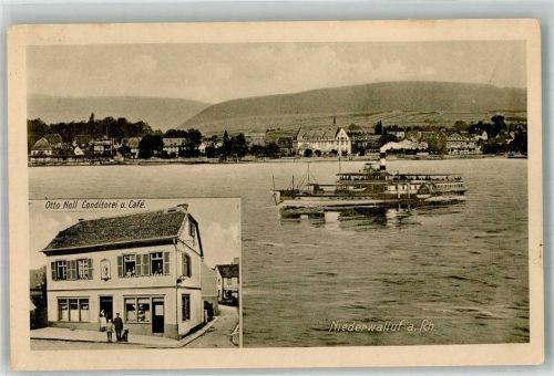 Niederwalluf 1911 Rheindampfer Konditorei-Cafe Noll