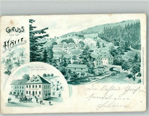 Hölle 1902 Gasthaus zum Höllental Gasthausstempel