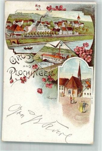 Plochingen 1898 Kapelle Filsbrücke