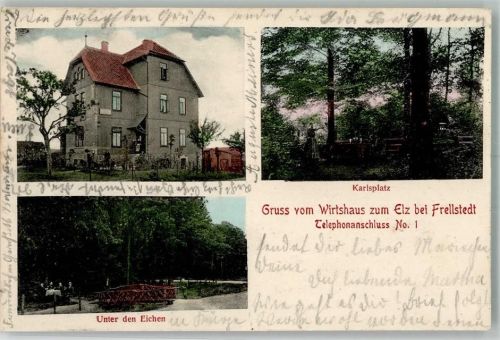 Frellstedt 1905 Gasthaus zum Elz Karlsplatz Unter den Eichen