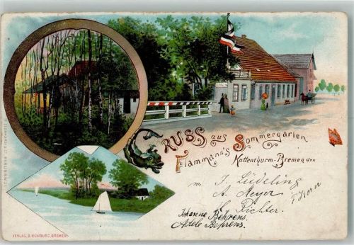 Kattenturm 1899 Gasthaus Flammann's Sommergarten