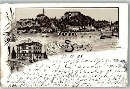 Starnberg 1898 Hotel Pension Z. Deutschen Kaiser