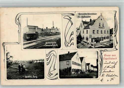 Ergoldsbach 1907 Ziegelei-Tonwarenwerk Gem. Warengeschäft Hofmeister mit R-Stempel selten