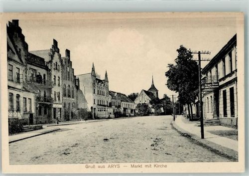 Arys Markt mit Kirche