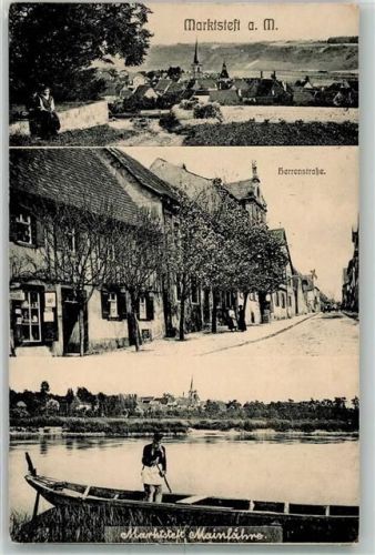 Marktsteft 1913 Herrenstraße Mainfähre