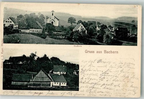 Bachern 1899 Kirche St. Georg Burghof