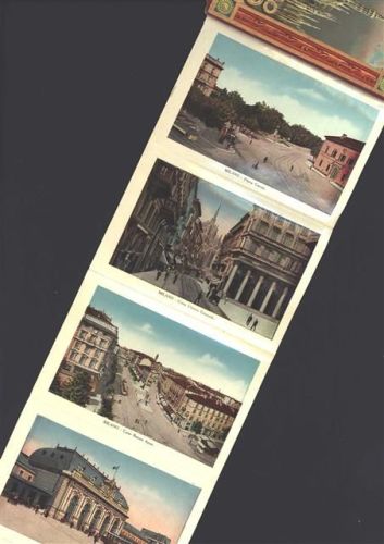 Milano Leporello 32 Ansichtenseiten 325 cm x 16 cm Panoramaansicht 43 cm x 16 cm Ansichtbeschreibung rückseitig