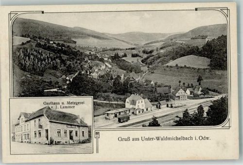 Wald-Michelbach Gasthaus u. Metzgerei J. Lammer Bahnhof