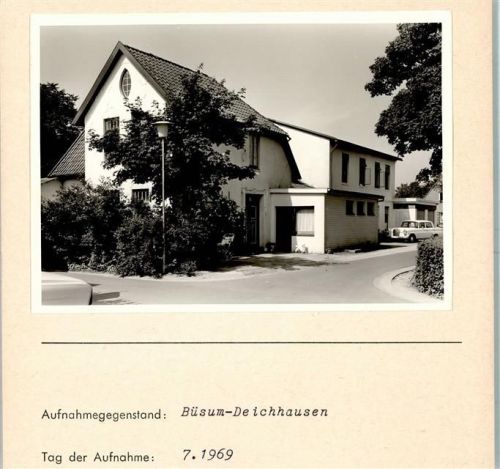 Deichhausen Foto montiert auf Karton
